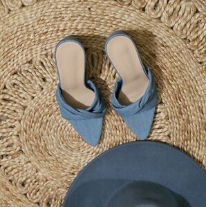 Blue Denim Slip-On Women's Shoes